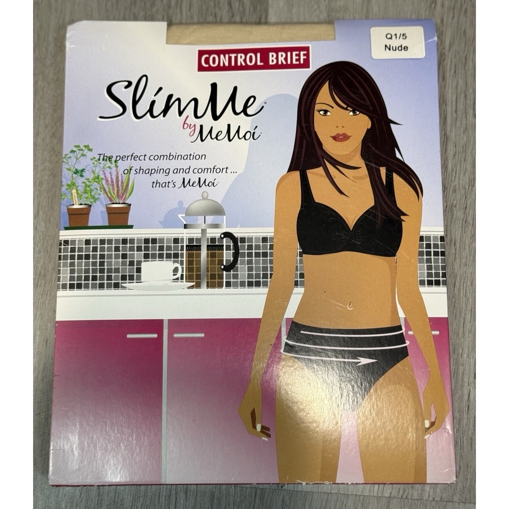 Slim Me By MeMoi Control Brief  Women's Size Q1/5 (2XL) Nude Shapewear NWT